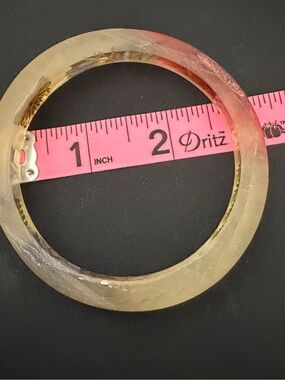 Classic Cream Resin Bangle Bracelet - Women Jewelry-vintage